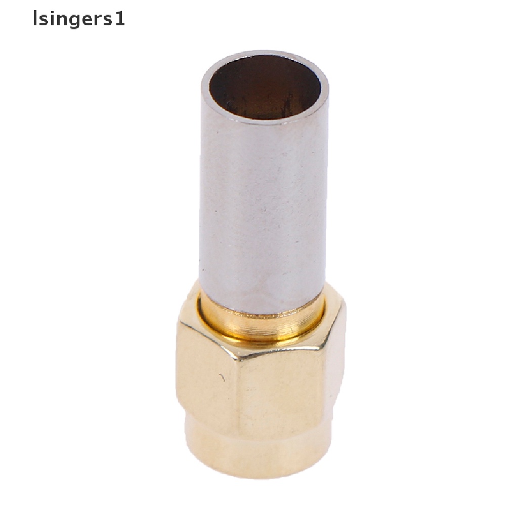 (lsingers1) 5pcs Konektor crimp rf coaxial sma male plug Untuk rg58 rg142 rg400 lmr195