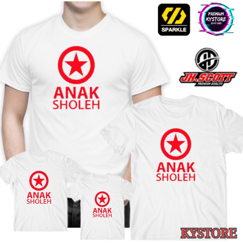 kaos anak superhero atasan pria Anak Soleh Edisi Famili - Kystore