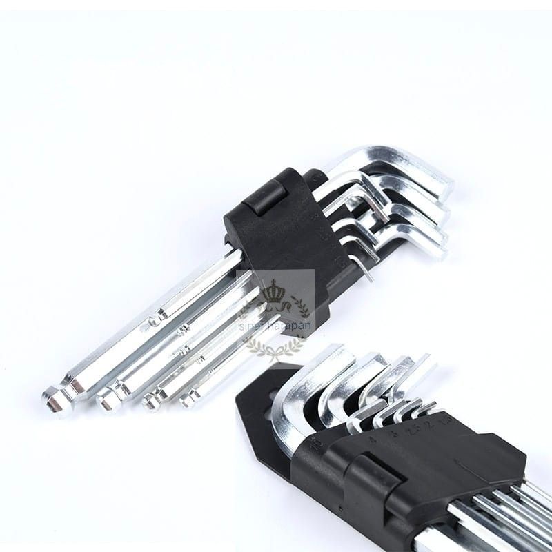 Kunci L Set Lengkap 9 Piece Ball Point Hex Key Murah