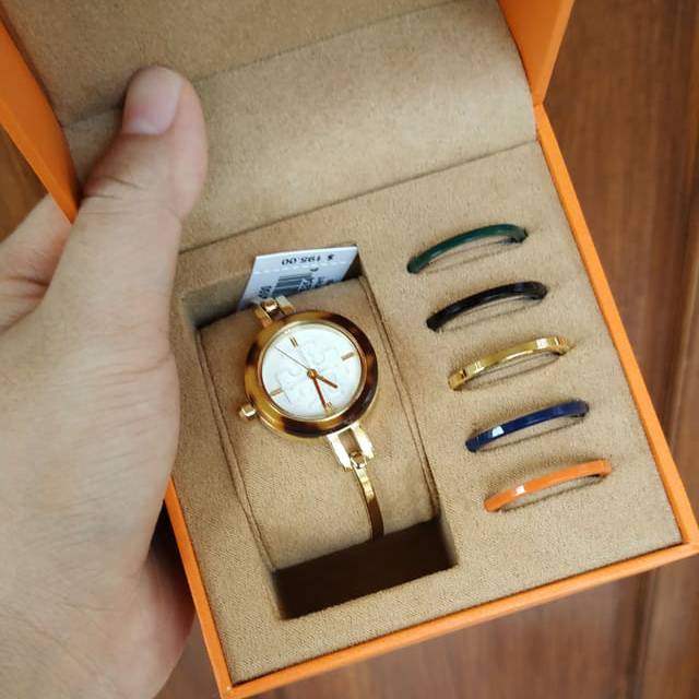 Tory Burch TBW2100 Gigi Bangle Gold-Tone Stainless Steel Watch
