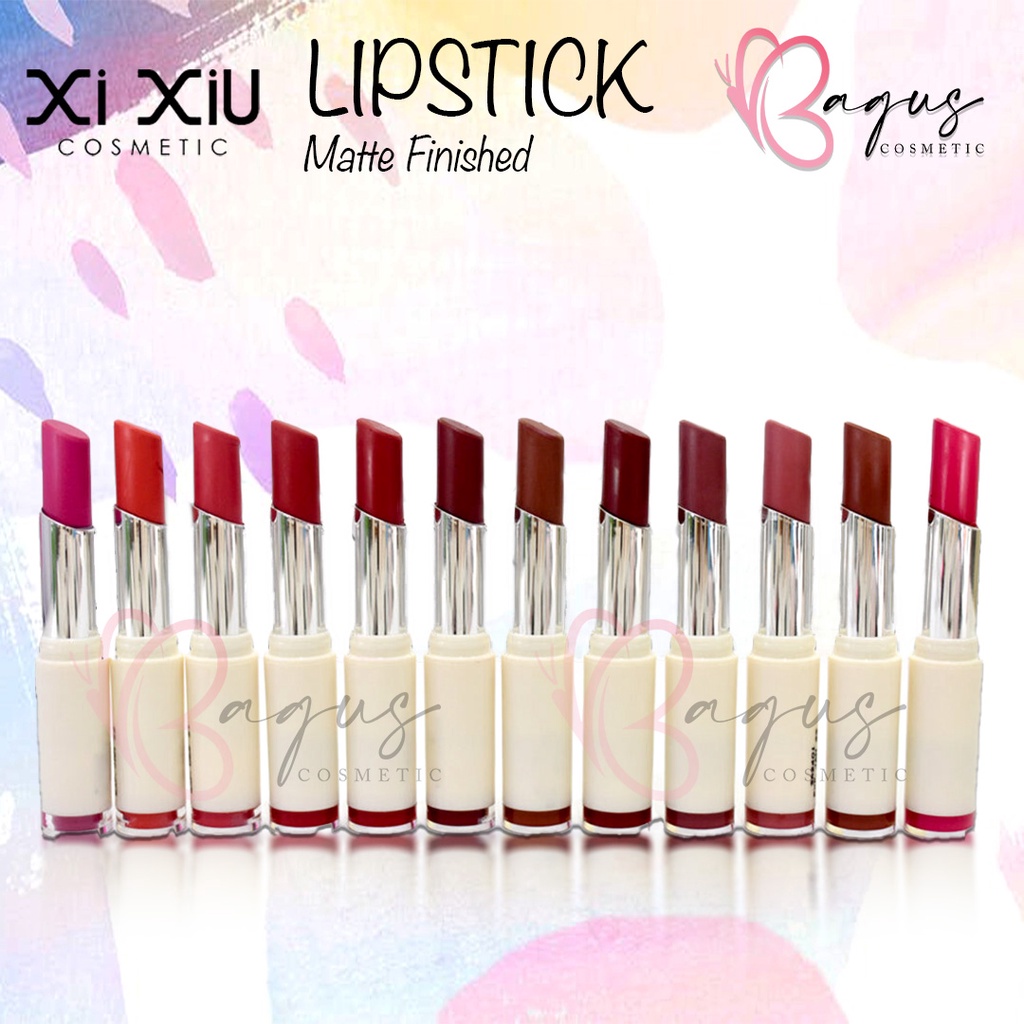 ⭐BAGUS⭐ XI XIU LIPSTICK MATTE FINISHED  | Lipstik 3 IN 1 ORIGINAL BPOM