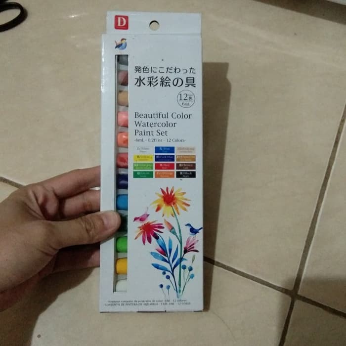 

12pc cat air utk mewarnai watercolour 6ml paint set
