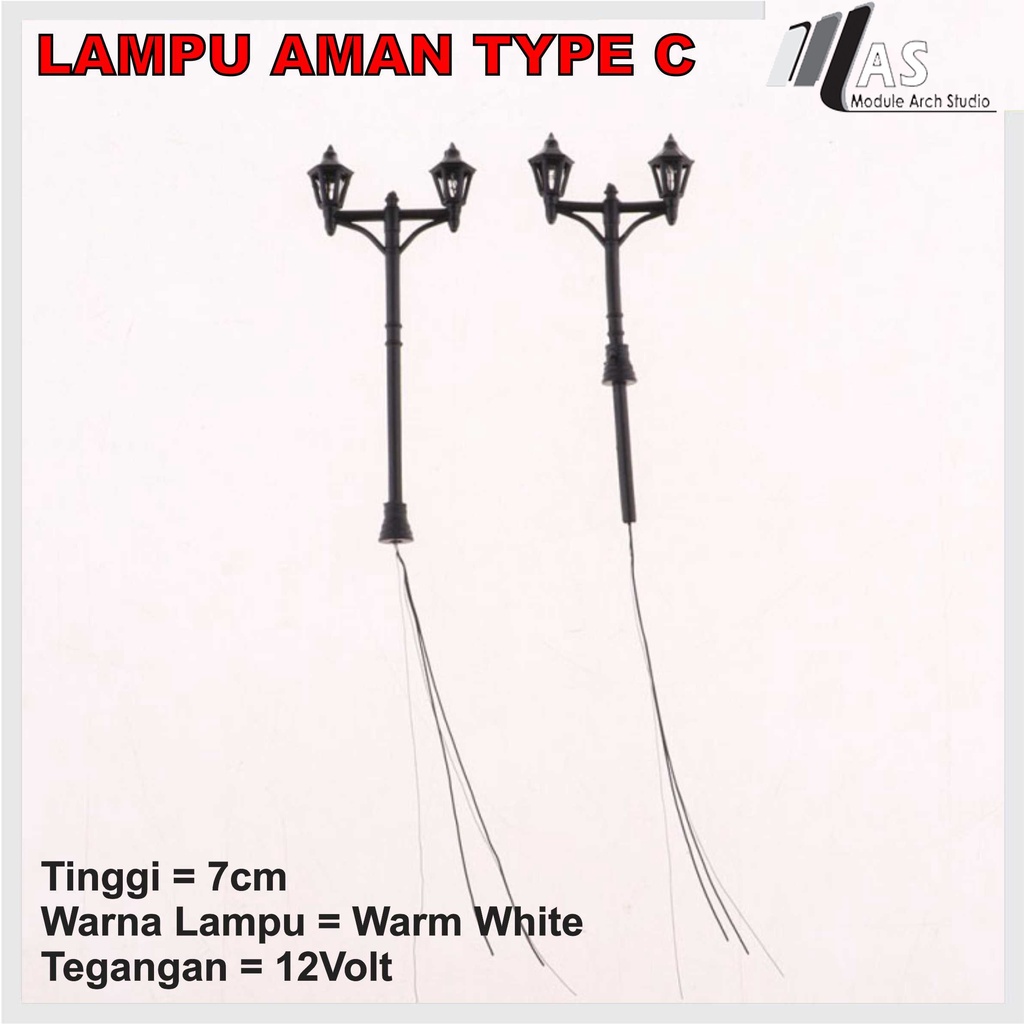 Maket Lampu Taman Nyala