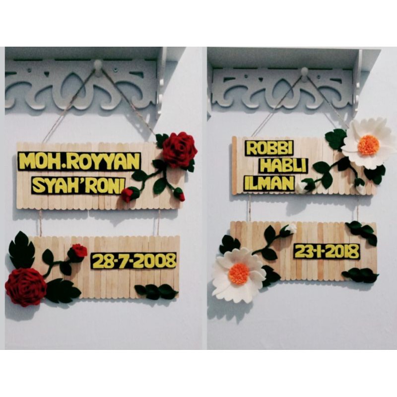 HIASAN DINDING KAIN FLANEL / BUNGA KAIN FLANEL