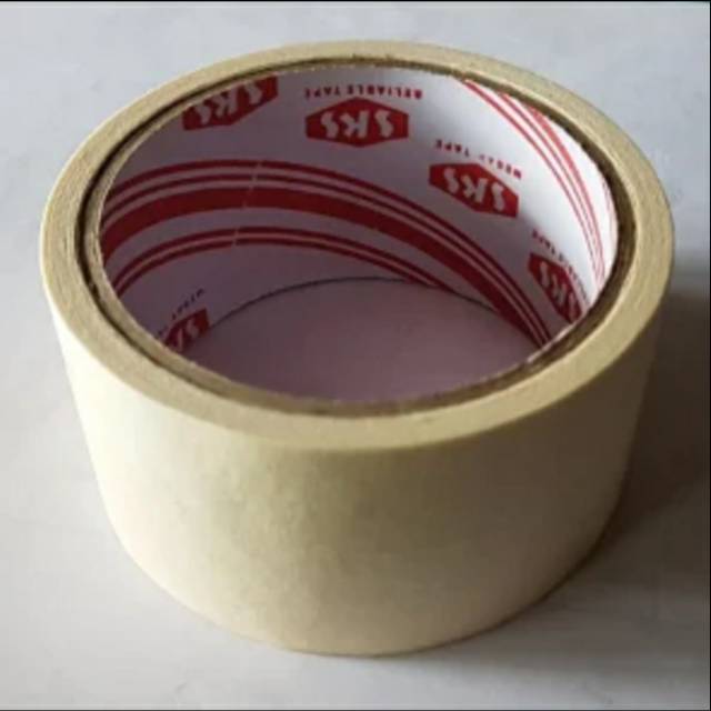 

LEM KERTAS SKS 2" LAKBAN KERTAS MASKING TAPE SKS 2" 5CM 1SLOP ISI 6ROLL