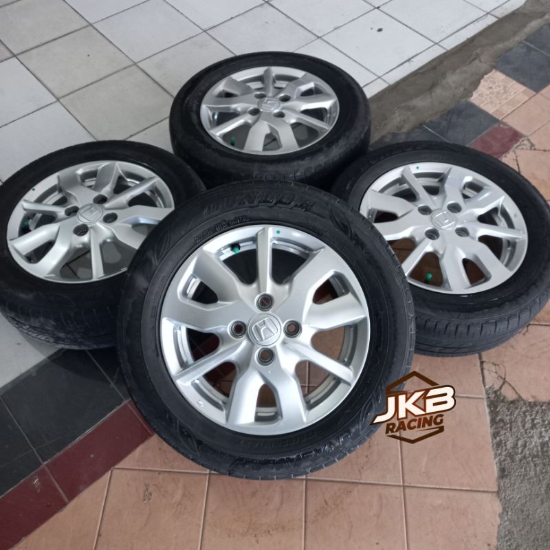 VELG MOBIL BEKAS OEM NEW BRIO RING 14 PCD 4X100 + BAN DUNLOP