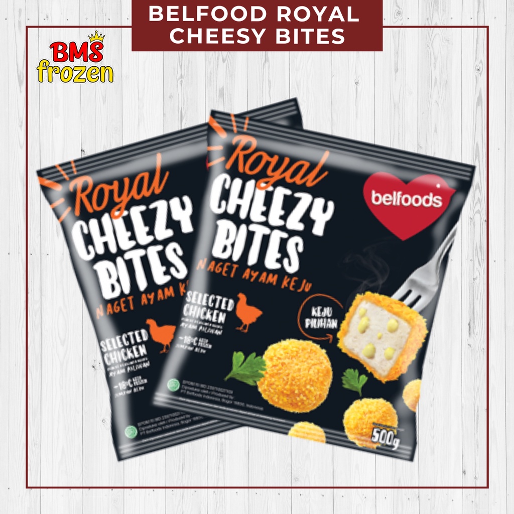 

BMS Frozen Food | Belfoods Nugget Royal Cheesy Bites - Coin - Nugget Ceria - Stick