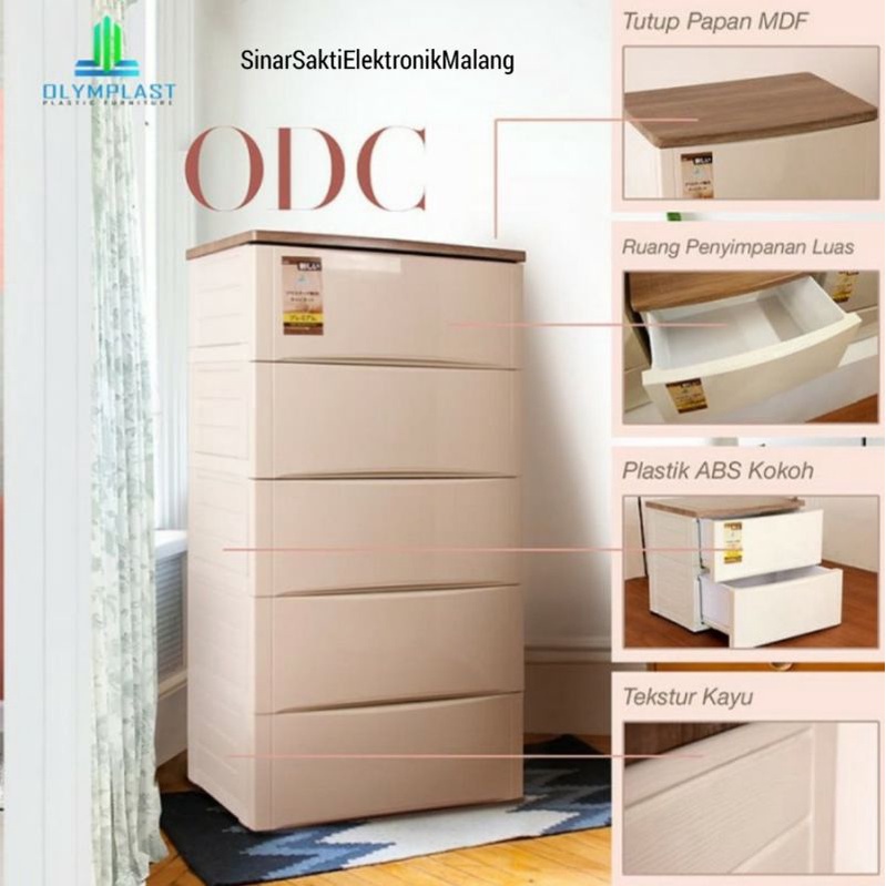 Olymplast Lemari Tempat Penyimpanan Serbaguna Baju ODC 04 M Drawer Cabinet