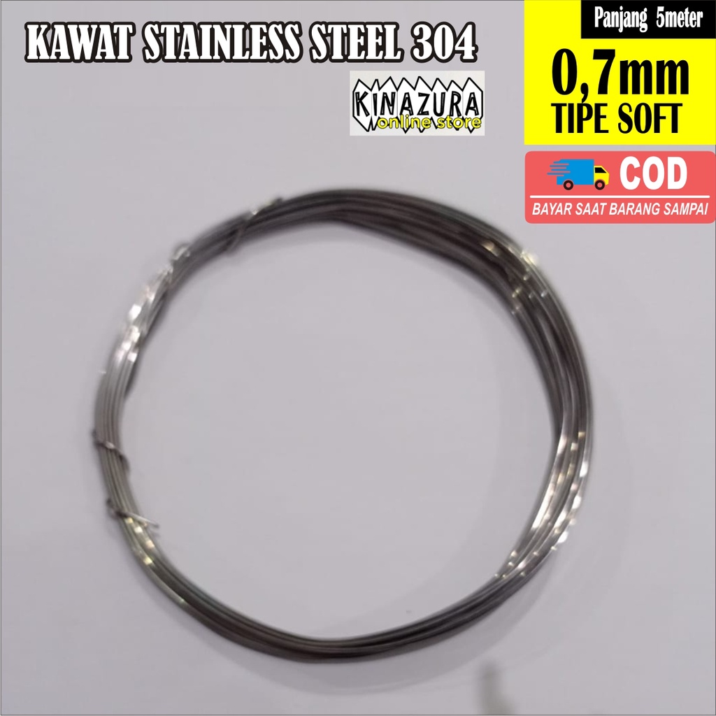 Kawat Stainless / Kawat Stenlis 304 Soft 0.7 mm 5 Meter Korea