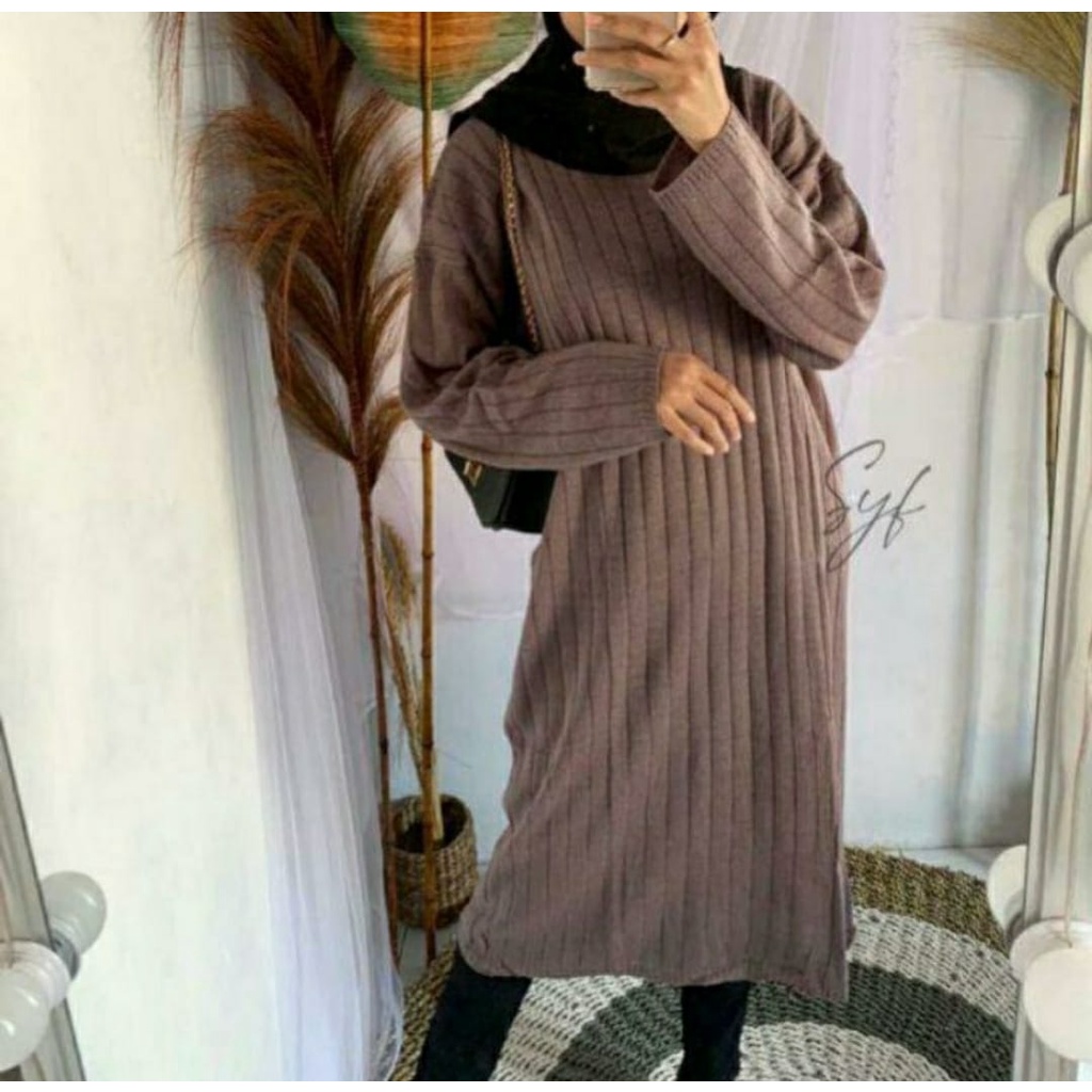 Tunik Rajut premium panjang 90cm