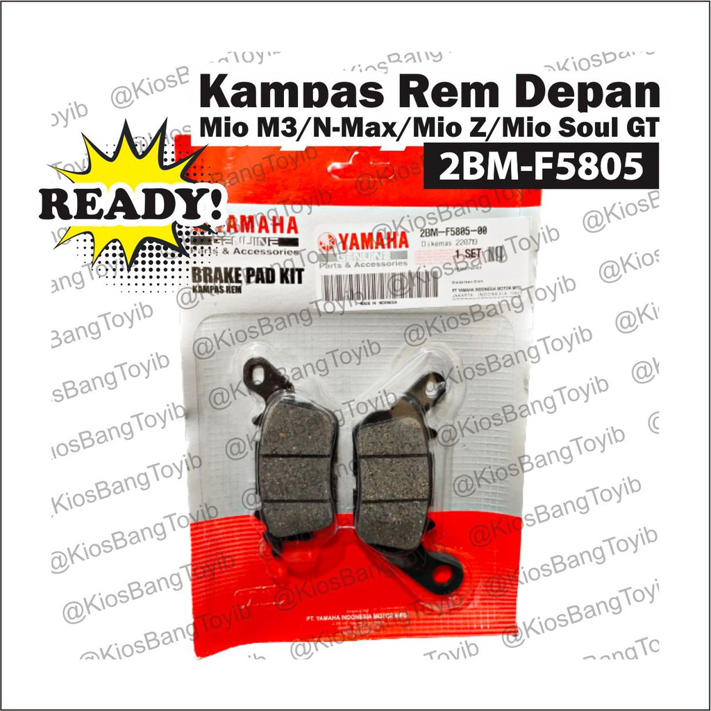 Kampas Rem Depan Discpad Yamaha Mio M3/Mio Soul GT 125/Mio Z/N-Max (2BM-F5805)