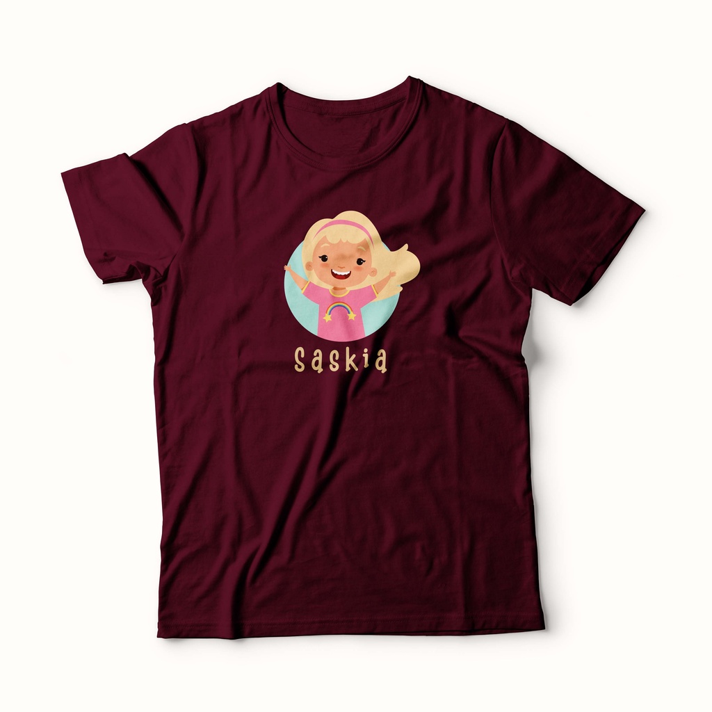 GRATIS SABLON NAMA  KAOS ANAK TEMA KARAKTER, AVATAR, ANIMASI, KARTUN, KAOS CUSTOM ANAK  0-12TH  ATASAN KATUN COMBED 30s By Ribbedkids