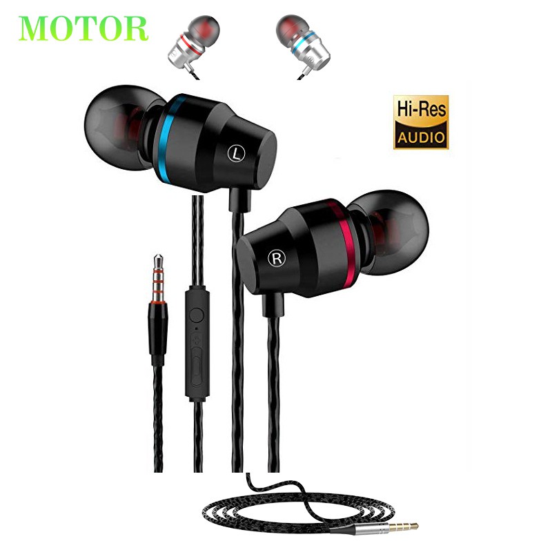 Earphone Motor T3 Metal Bass Sound Stereo