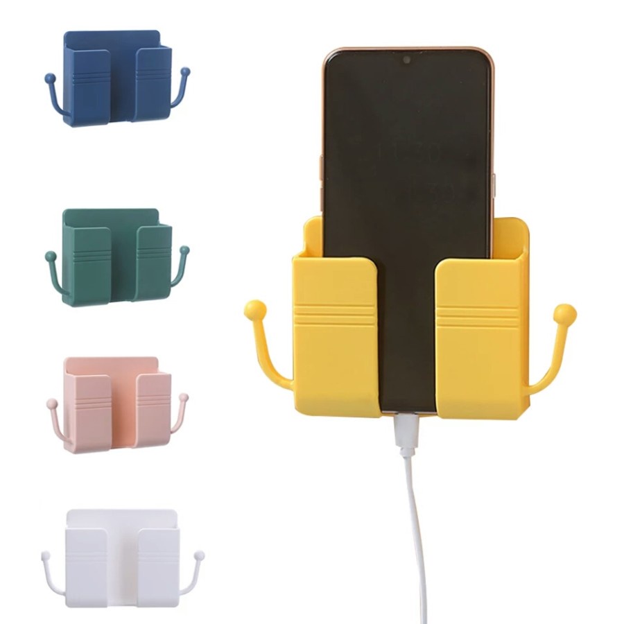 Holder dinding HP 2 KAIT MACARON gantungan HOOK kunci multifungsi / tempat cas hp tempel holder wall