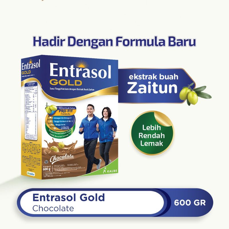 

ENTRASOL GOLD CHOCOLATE 560 G SUSU NUTRISI LANSIA TINGGI KALSIUM RASA COKLAT