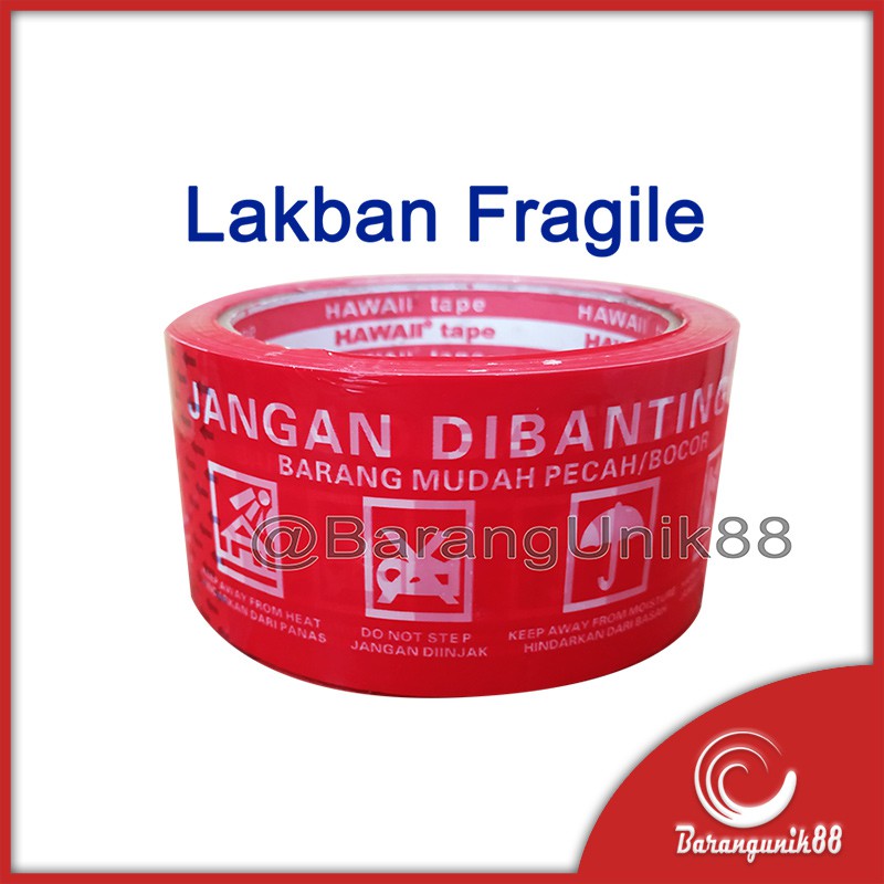 Lakban Fragile Merah