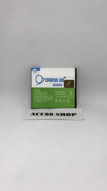 Baterai Batre Battery Double Power IC  Samsung Core 2 G355  OR88/Oriens88