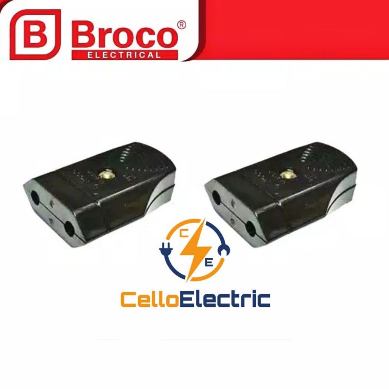 Steker Female Broco 334 LN / Steker Gepeng Female Kontra Gepeng / Steker Listrik