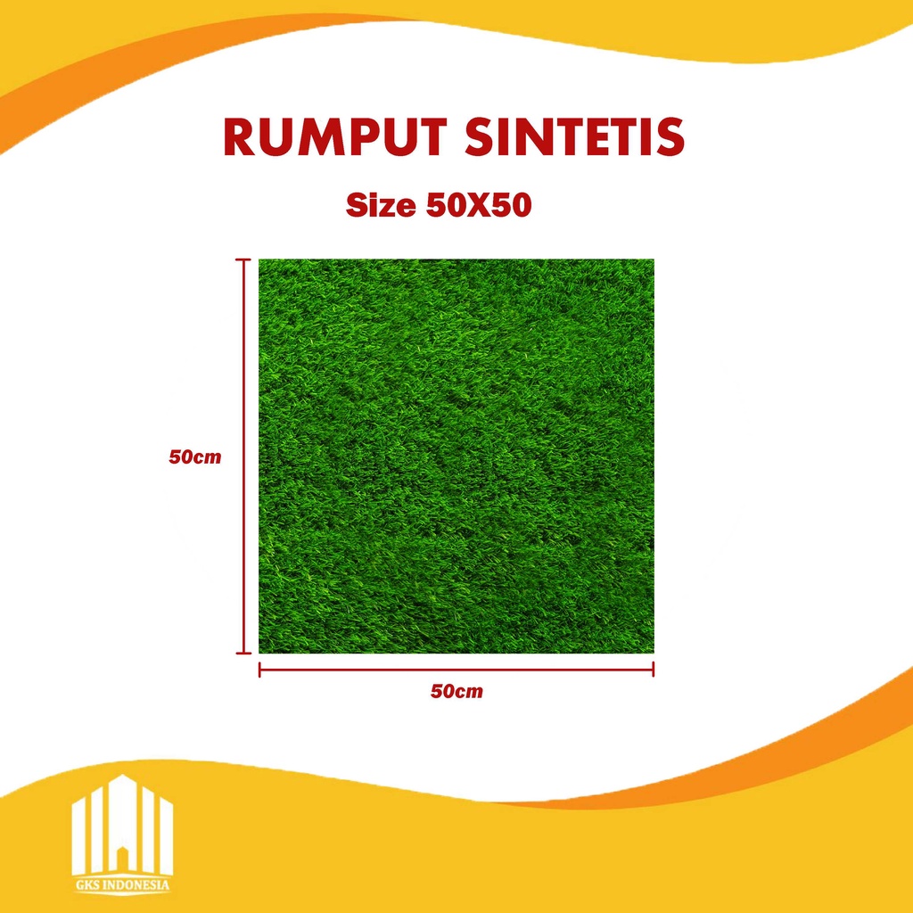 Rumput Sintetis Meteran Outdoor Indoor Swiss Jepang 50 mm 100 x 50 cm Best Quality