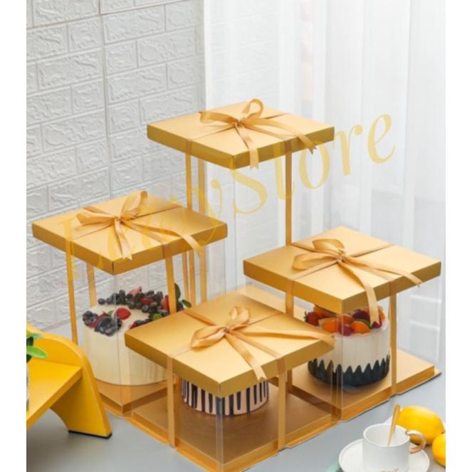 

Cake Box Mika Dus Kue Kotak Kue 22X22 Cm Transparant Pet
