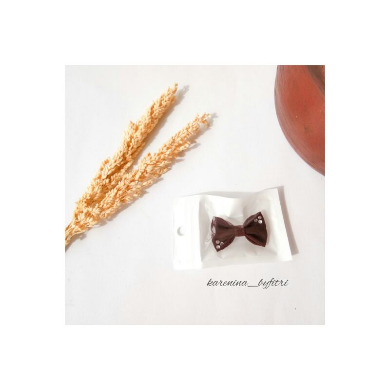 VOL. 1 Bros Pita Kristal imut mini bros dagu bros jilbab-coklat tua