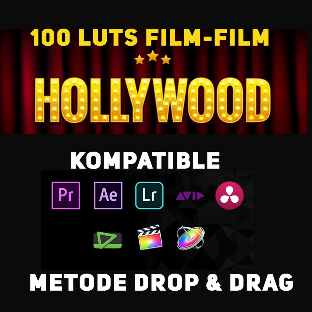 100+ Luts Video editing Premiere Film Hollywood