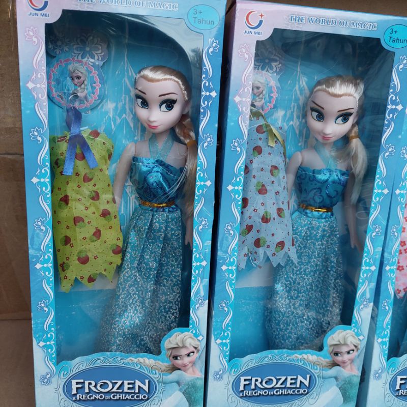 boneka princess Mainan Boneka Barbie Frozen Anna &amp; Elsa frozen kemasan mika