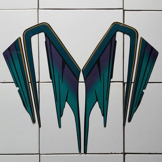 stiker motor Rx King 1995 hijau