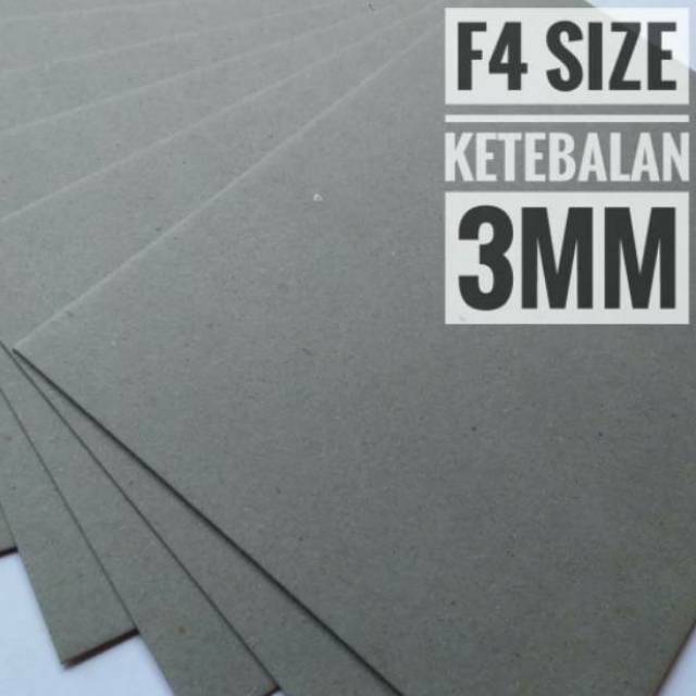 

( 10 Lembar ) Kertas Board No 20 / Karton 3 mm Uk F4 21.5 cm X 33 cm