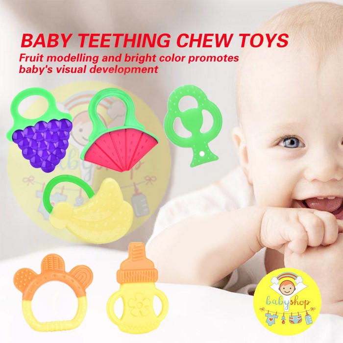 Teether Gigitan Bayi Bahan Silikon yang Menarik