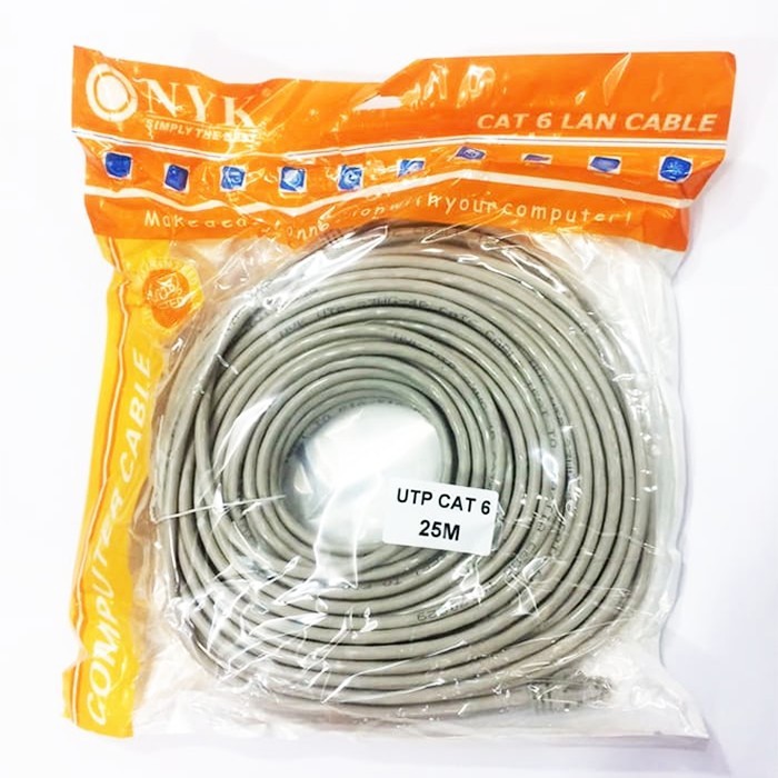 Kabel LAN NYK UTP Cat 6 RJ45 25 Meter