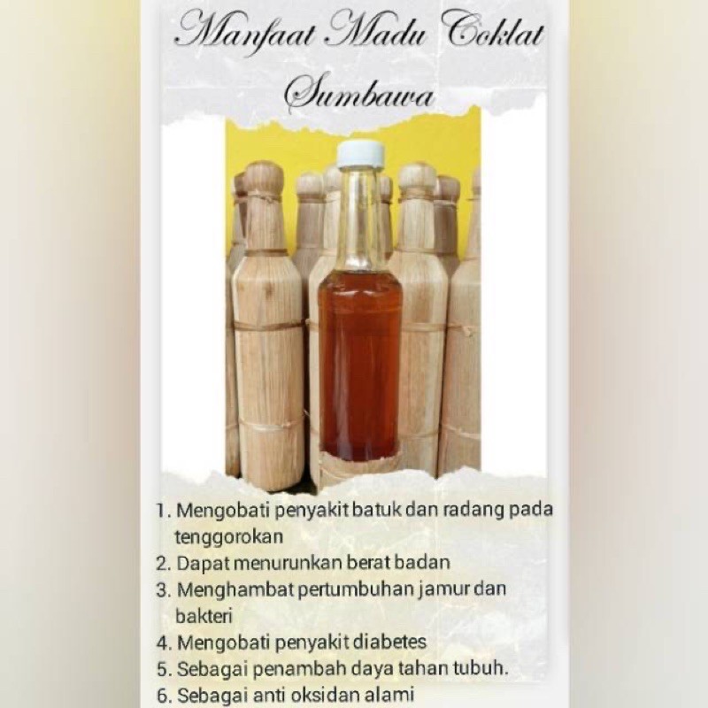 

MADU MURNI COKLAT ASLI SUMBAWA - Banyak khasiat