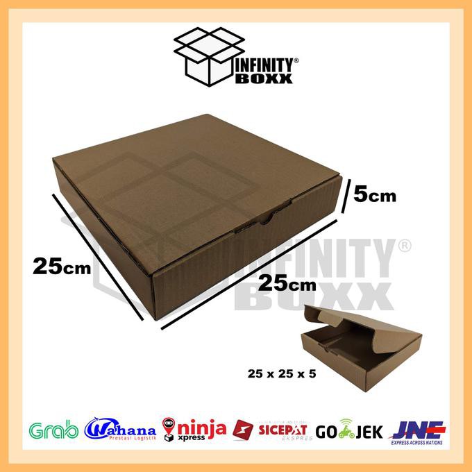 

5Fr6Dty- Kotak Kardus Pizza Box Die Cut Ukuran 25X25X5 7Tttyr6-