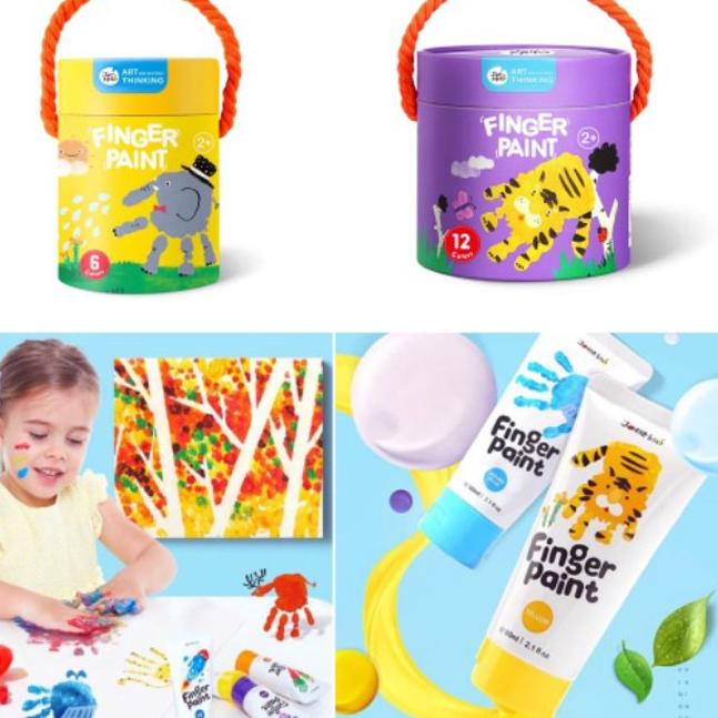 

Ready Stock ♧ Joan Miro FInger Paint Kado Anak Cat Air Set Colors Washable Paint**