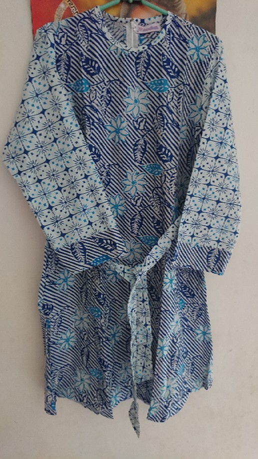Batik Tunik Shibori Jumputan Terbar /zkl35 Yelbor Navbor / Merkunhi / Original..