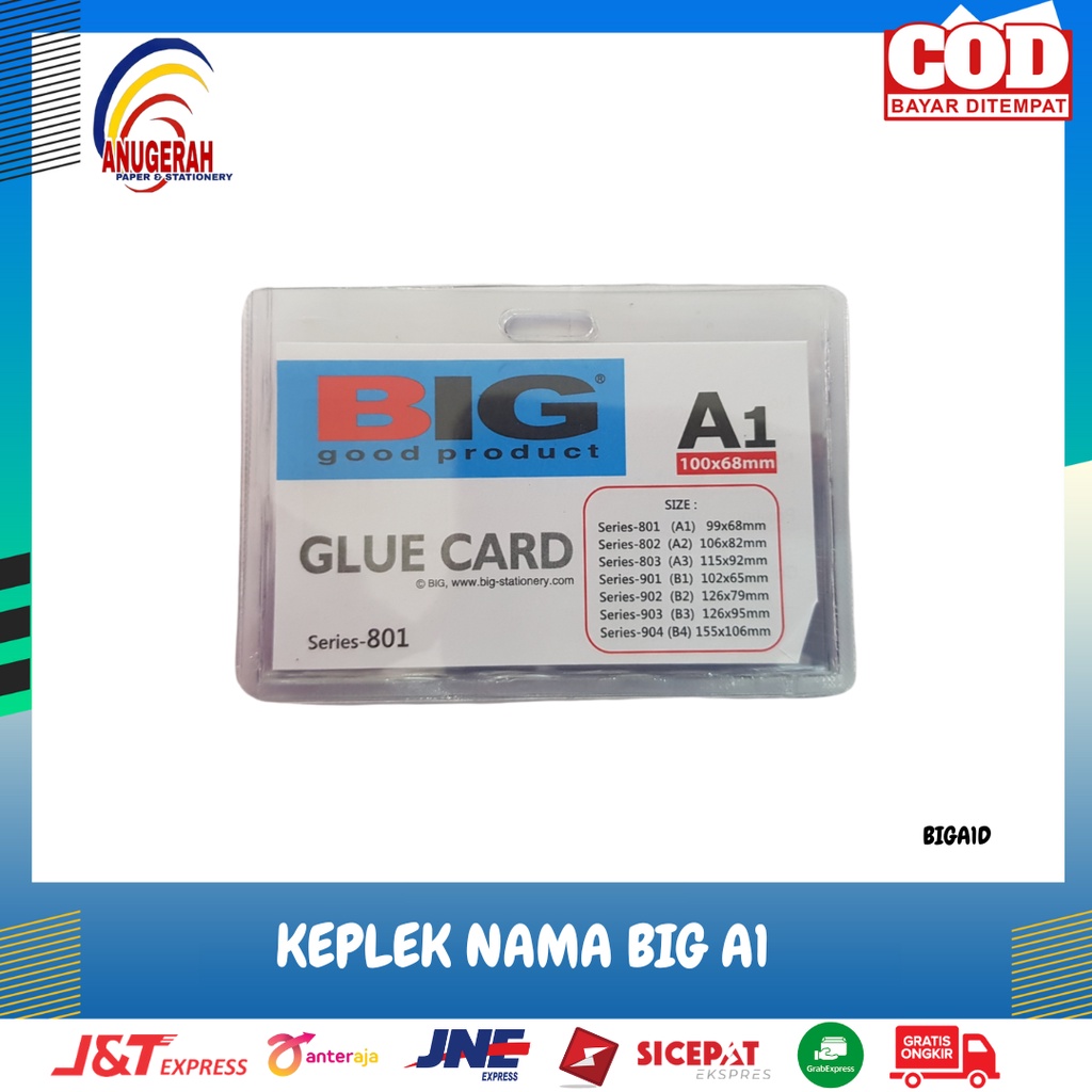 

KEPLEK NAMA BIG A1/ID CARD (PCS)