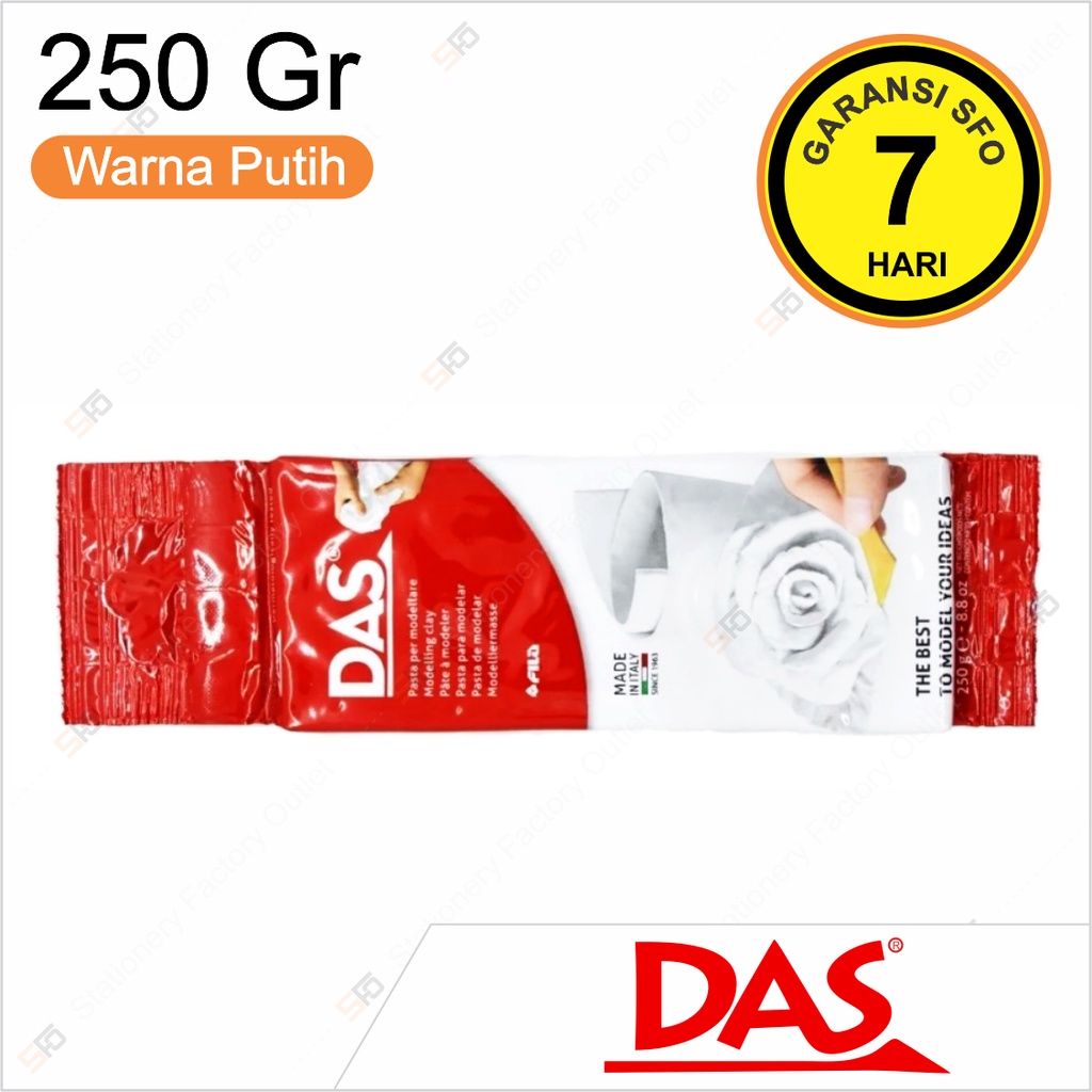 

Modelling Clay Das 250 g - tanah liat putih 250g