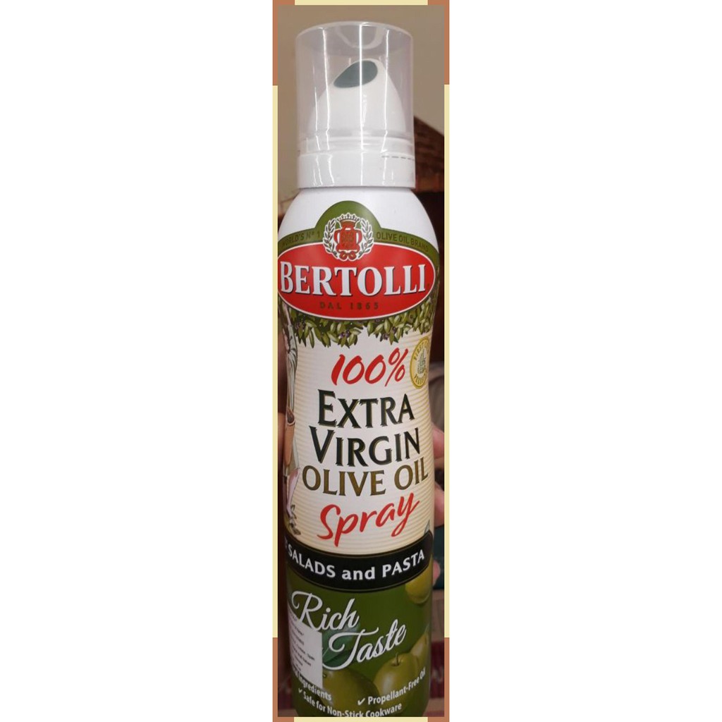 

Bertolli extra virgin oil spray salad & pasta 145 gram long expired