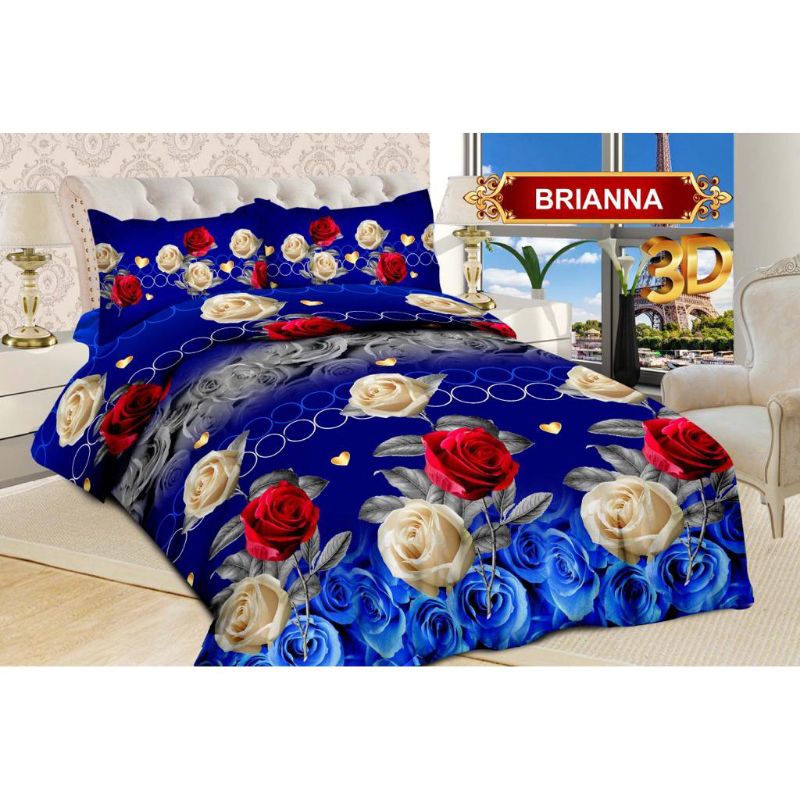 BEDCOVER BONITA KING 180X200CM BRIANNA / Set sprei Rumbai