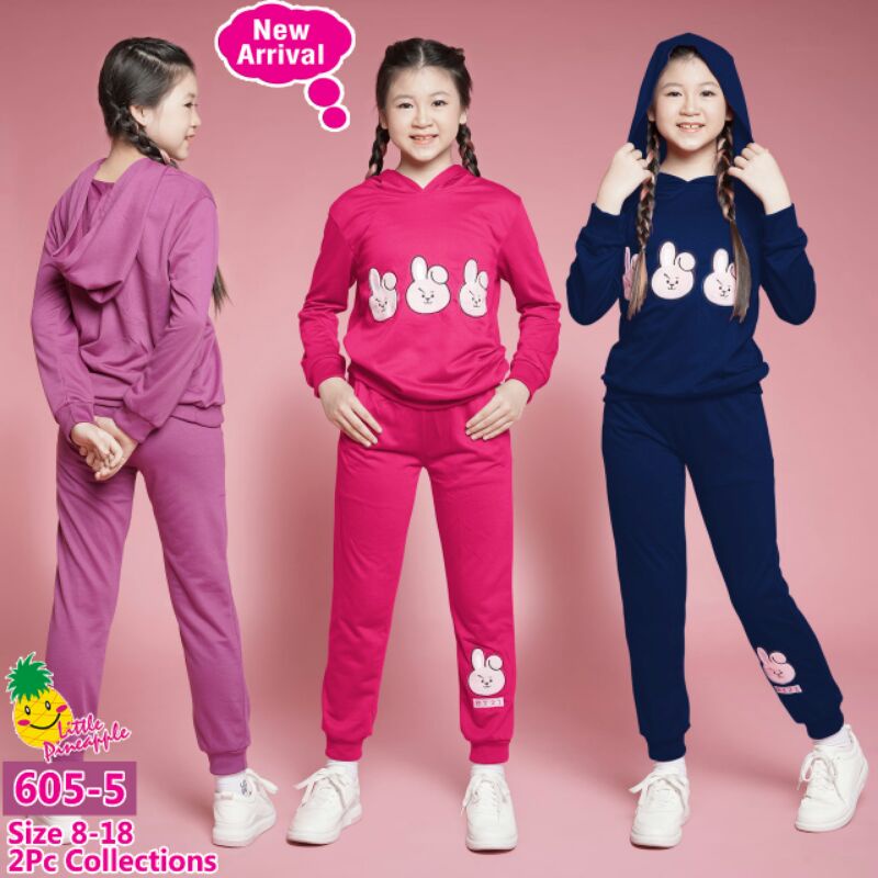 Set sweater hodie 605-5 sz 6-11th merk Little Pineapple