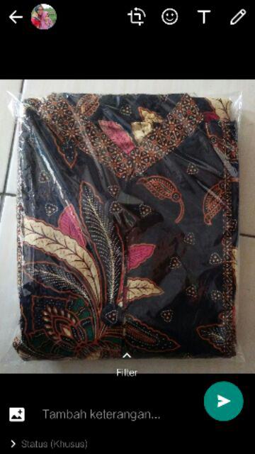 Gamis Batik Davina Sogan Kancing Depan Murah