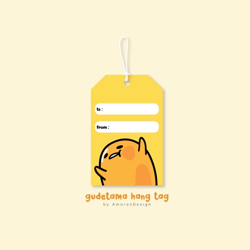 

Hang Tag Gudetama Gift Tag Hampers All Purpose