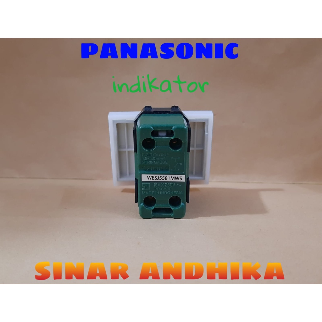 MATA SAKLAR LEBAR INDIKATOR SILVER STYLE E PANASONIC WESJ 5581MWS