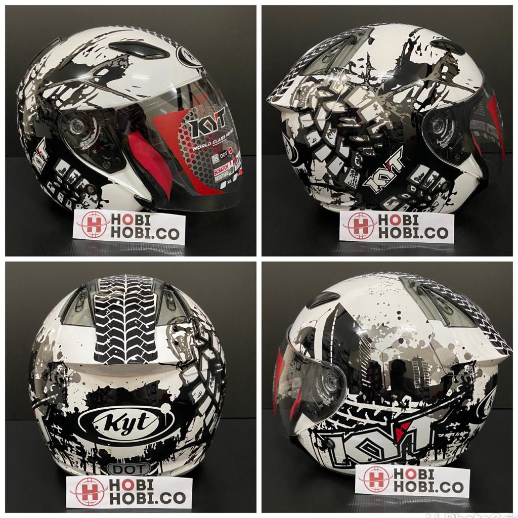 HELM KYT DJMARU MOTIF HELM  HALF FACE KYT DJ MARU CORAK-2