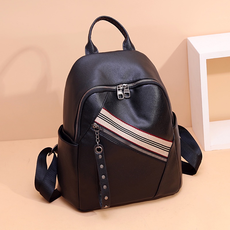 TAS RANSEL WANITA KULIT HITAM BACKPACK PREMIUM CEWEK ORMENI IMPORT GENDONG TA569B5 KULIAH PUNGGUNG REMAJA SEKOLAH KERJA BATAM KEKINIAN