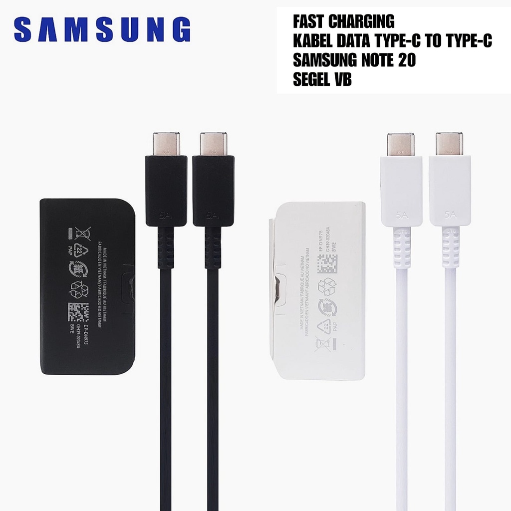 Kabel Data Samsung Type C To Type C Galaxy Note 10 Note 10+ Original 100% Fast Charging 3A USB Type-C to Type-C