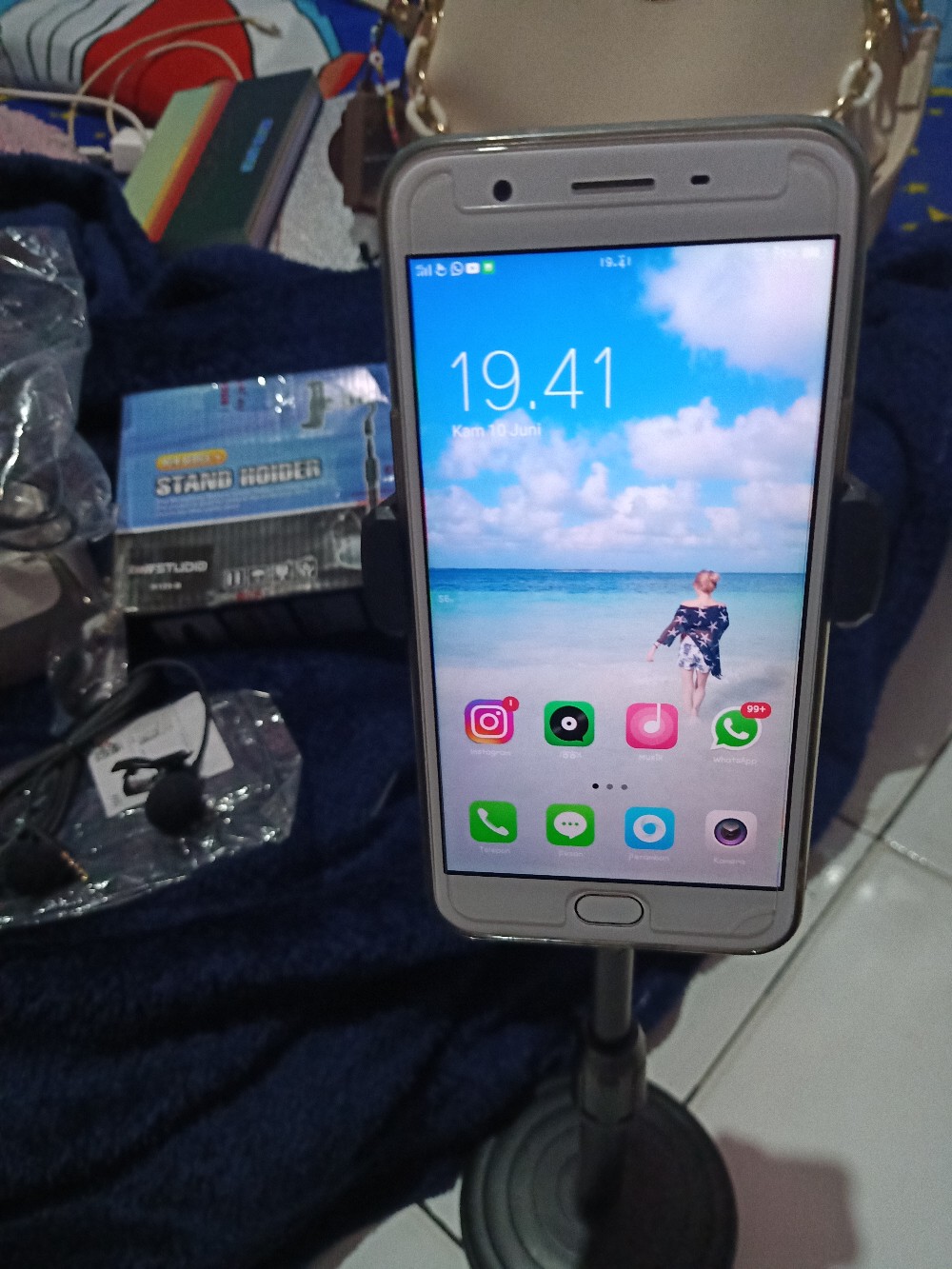 Lamp Holder Single Socket E27 Dengan Dudukan Payung