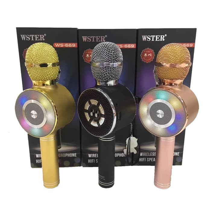 Mic Karaoke KTV Mikrofon Wireless Bluetooth WSTER WS669 , WS-669 SMULE