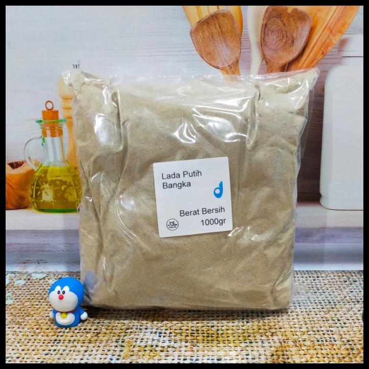 

TERBARUU!! Lada Putih Bubuk Murni 1 kg Bangka / White Pepper Powder 1000 gram COD