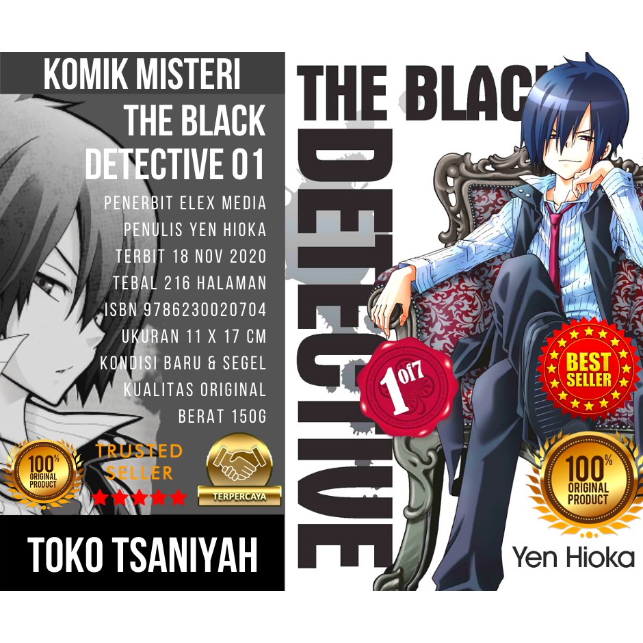 Buku Komik Misteri Mistery The Black Detective Yen Hioka Komik Manga Jepang Komik Fantasi Anime